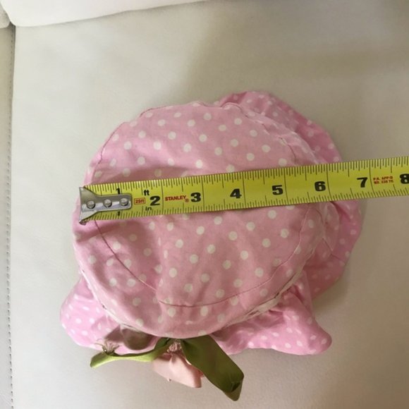 Little Girl pink polka dots Bucket hat in size 4-6 - Picture 2 of 4
